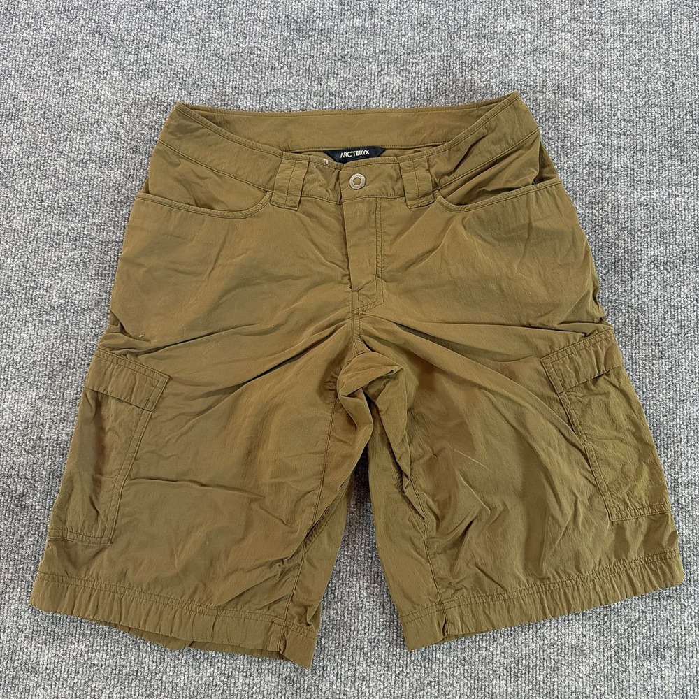 Arcteryx Mens Gorpcore Cargo Hiking Shorts Olive 30 Technical Outdoor Trekking